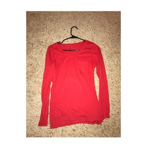 Bright Red Long Sleeve Shirt